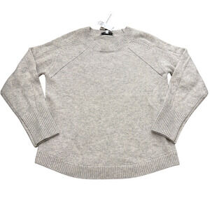 The Cashmere Project Pointelle Tunic Sweater London Grey Heather Size XS New